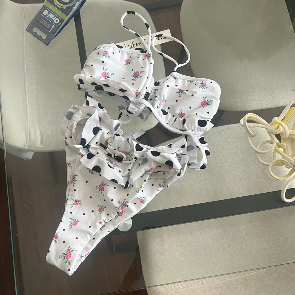 For Love & Lemons Rosewater Bikini Set